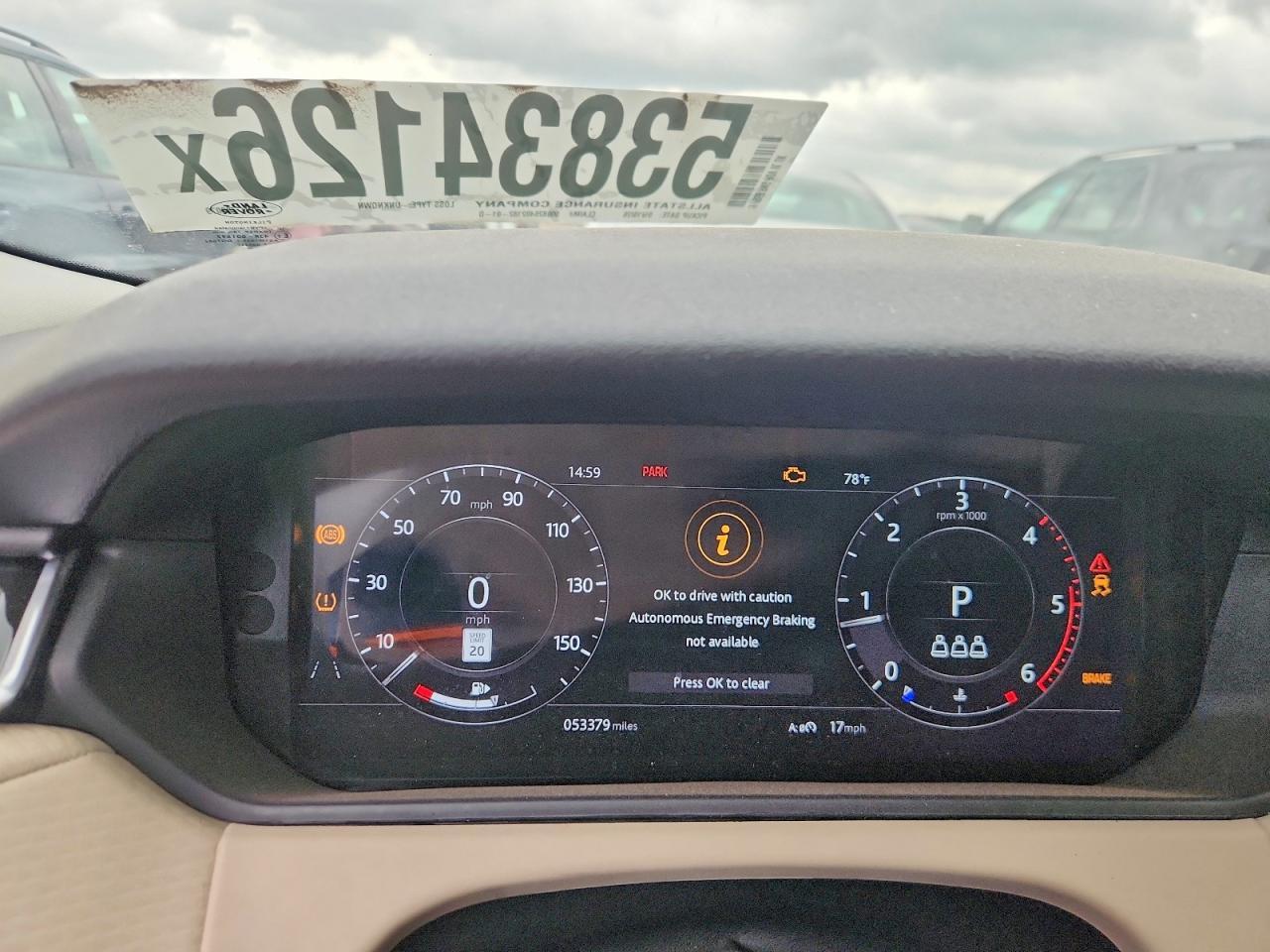 2019 LAND ROVER RANGE ROVER