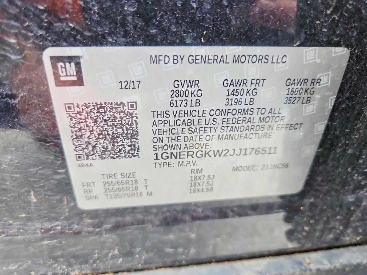 2018 CHEVROLET TRAVERSE