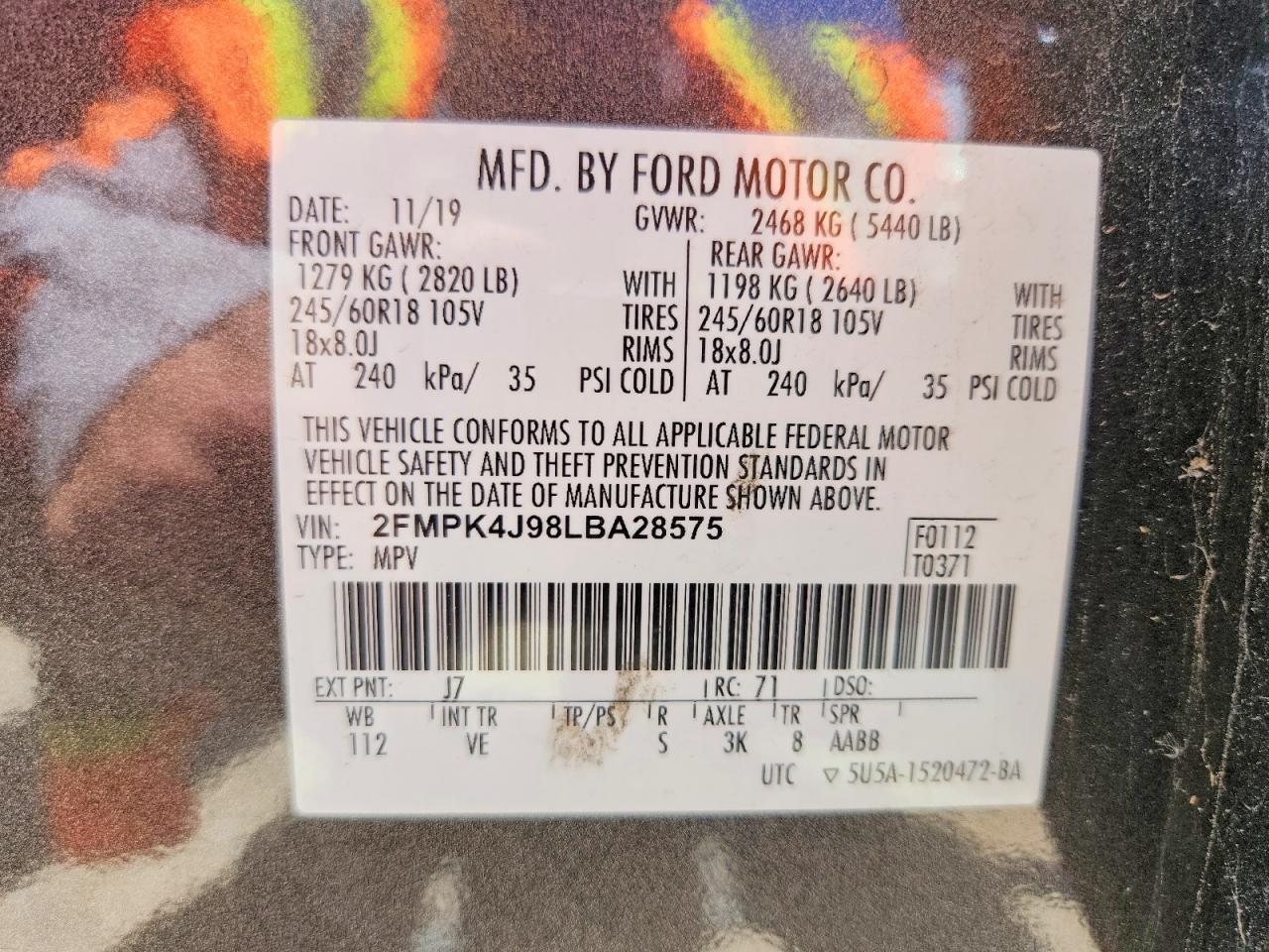 2020 FORD EDGE