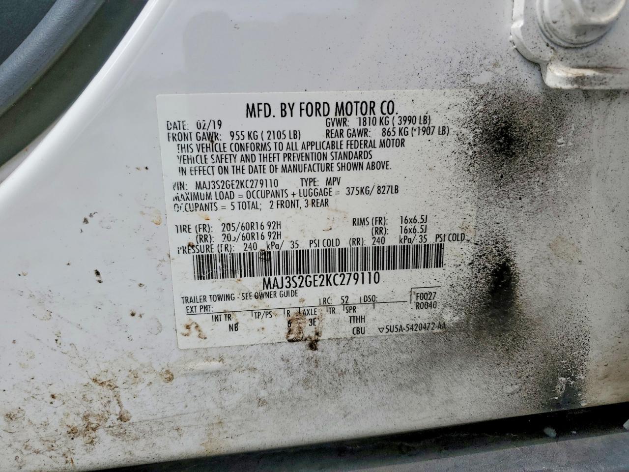 2019 FORD EcoSport
