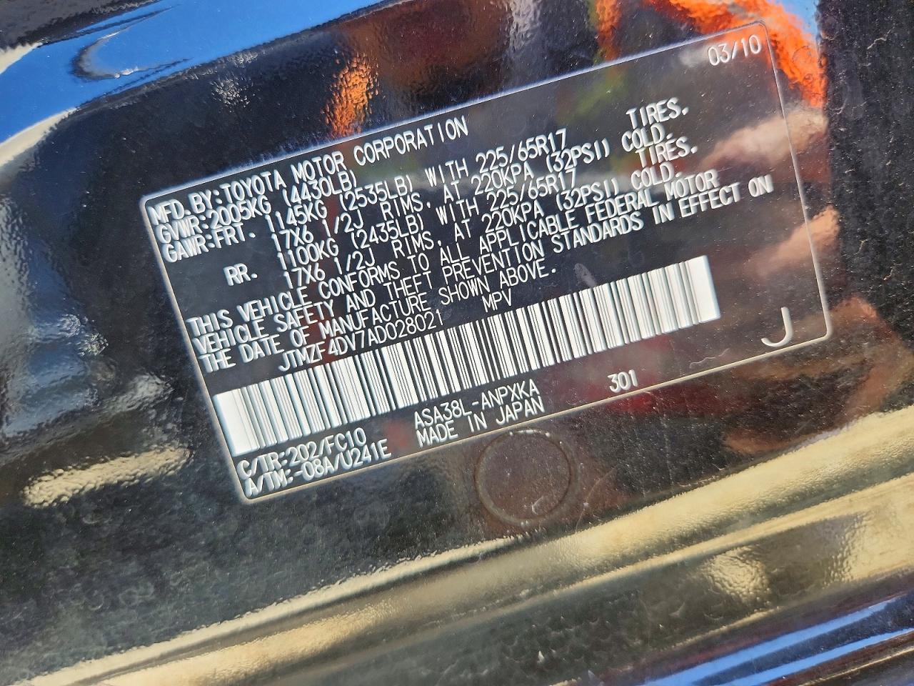 2010 TOYOTA RAV4
