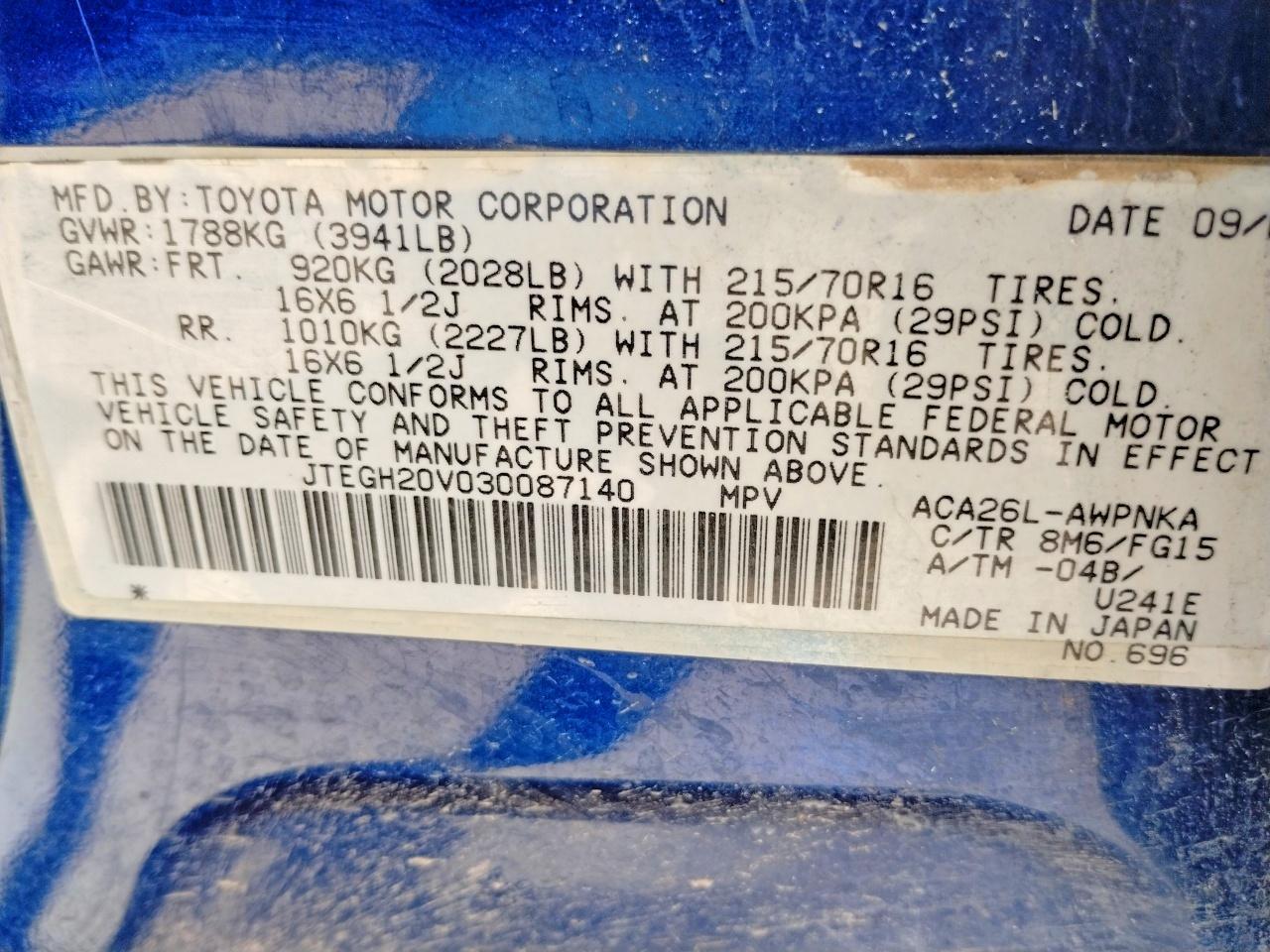 2003 TOYOTA RAV4