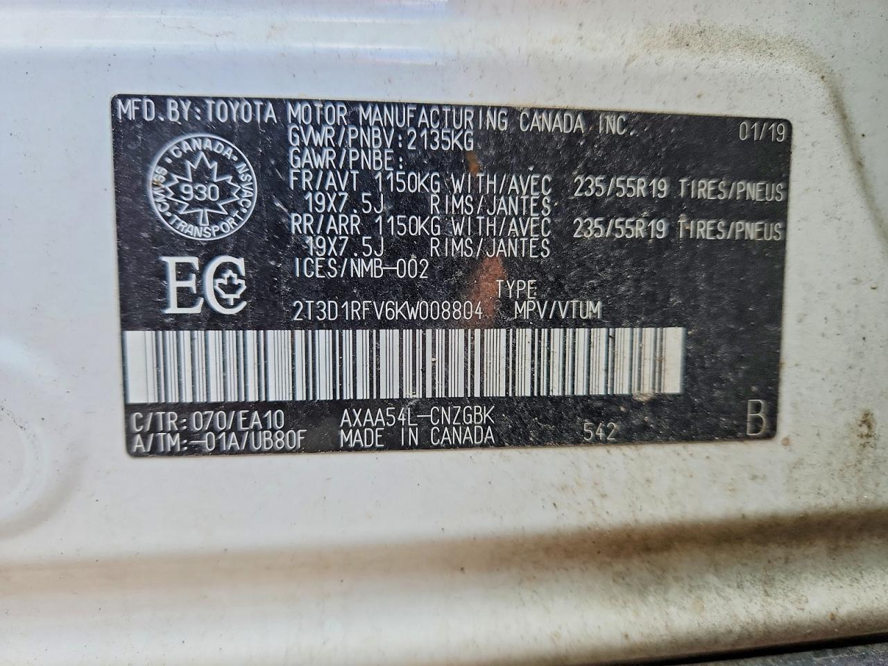 2019 TOYOTA RAV4
