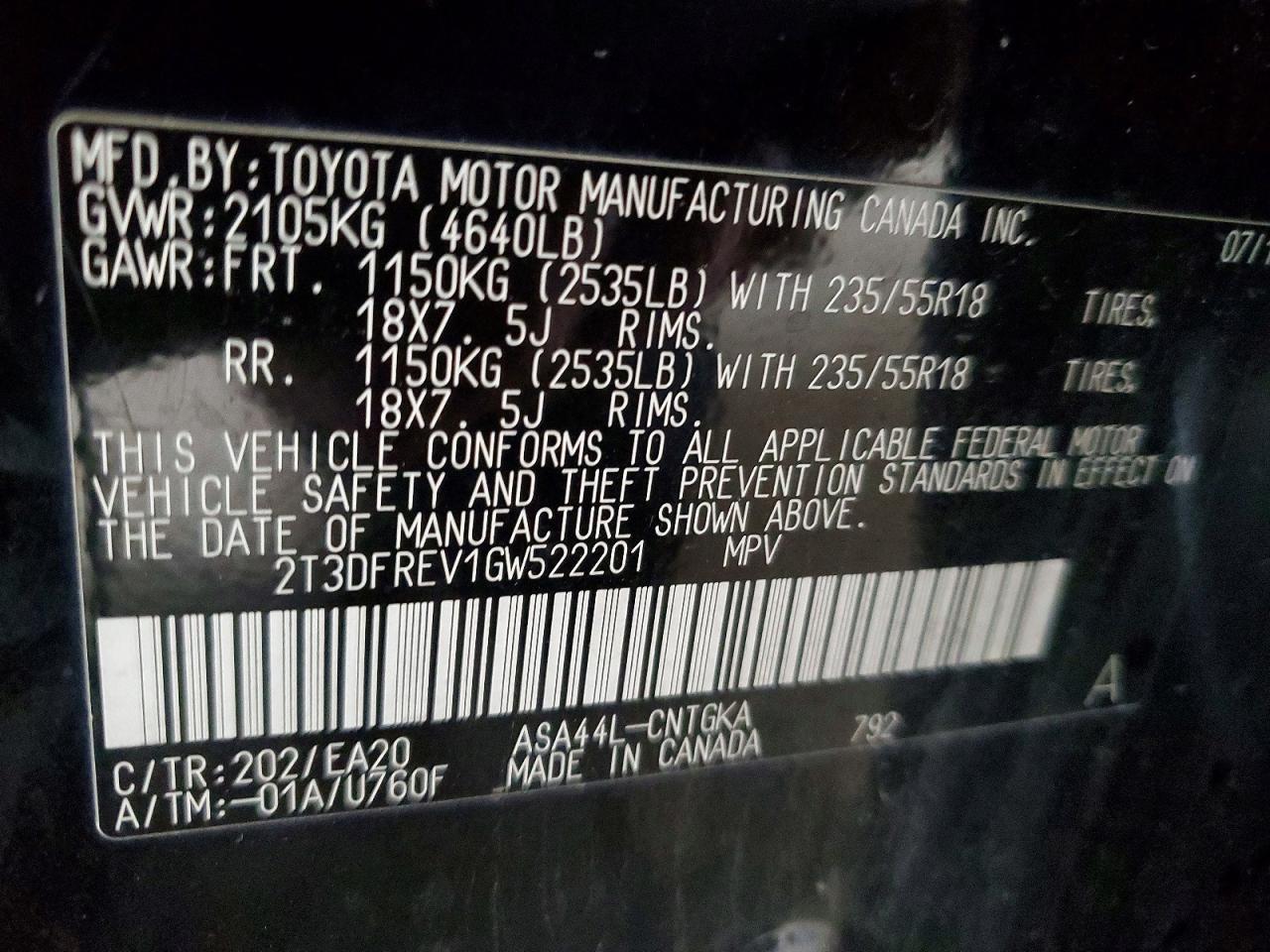 2016 TOYOTA RAV4