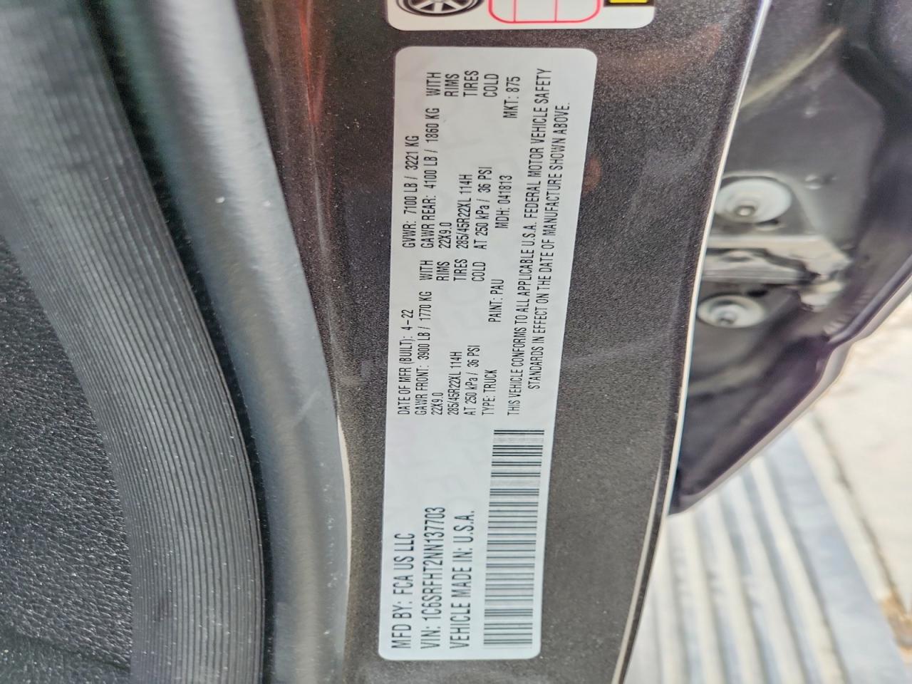 2022 RAM 1500