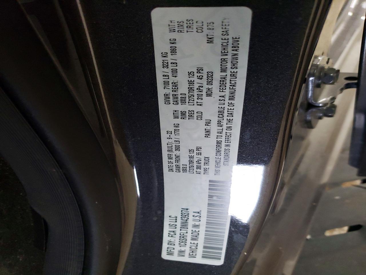 2022 RAM 1500