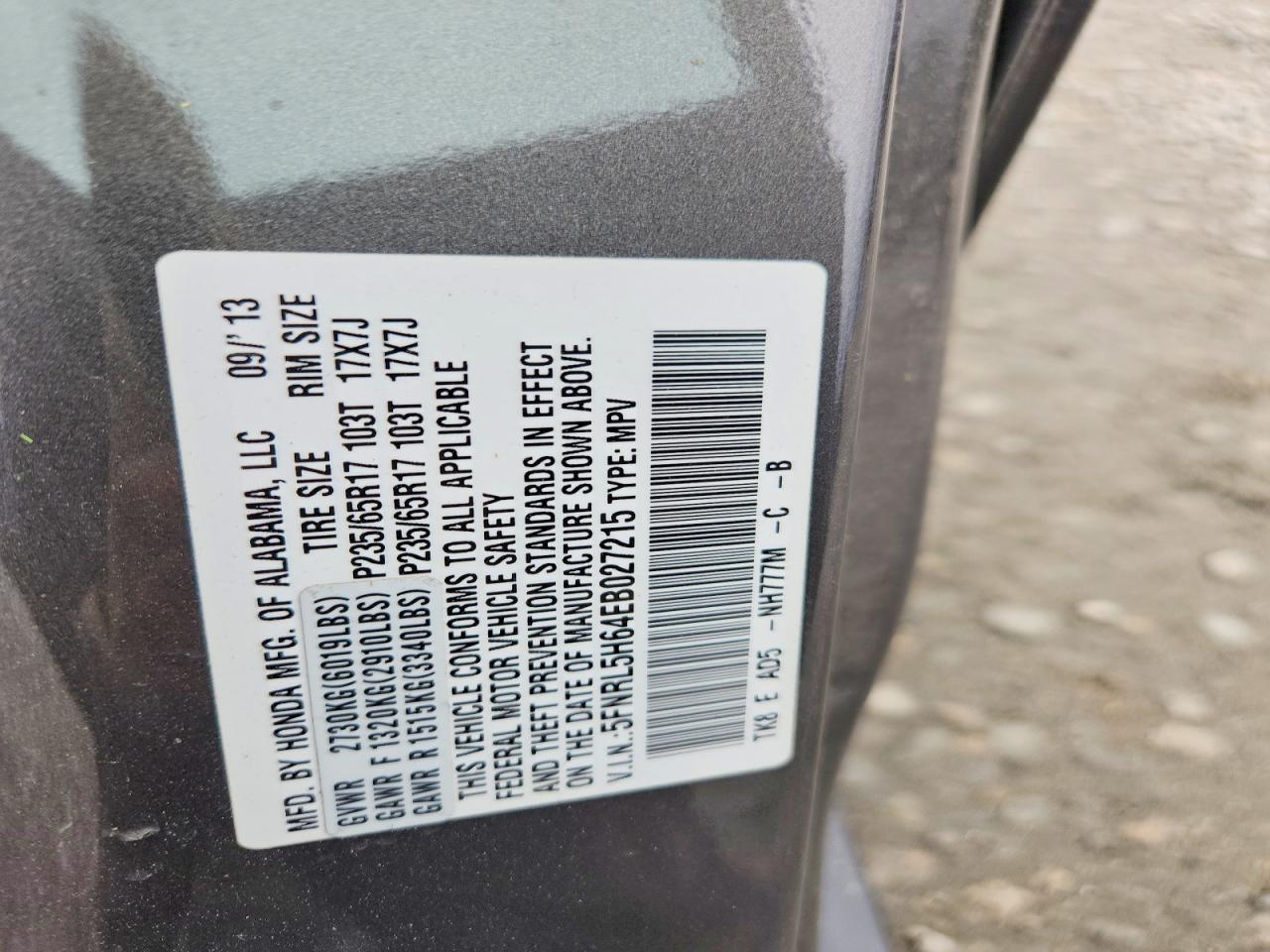 2014 HONDA ODYSSEY
