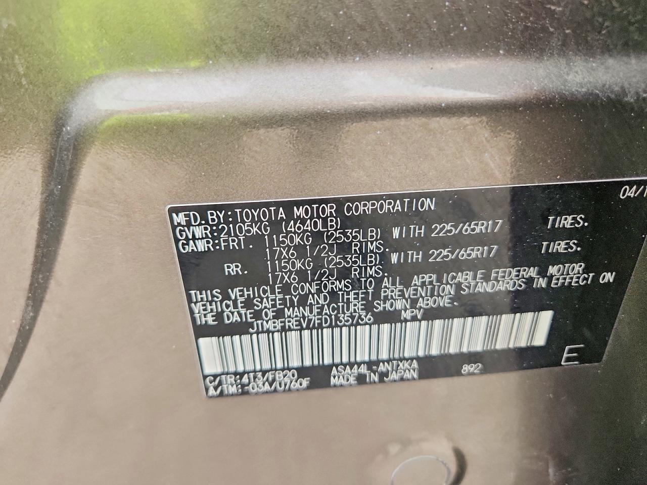 2015 TOYOTA RAV4