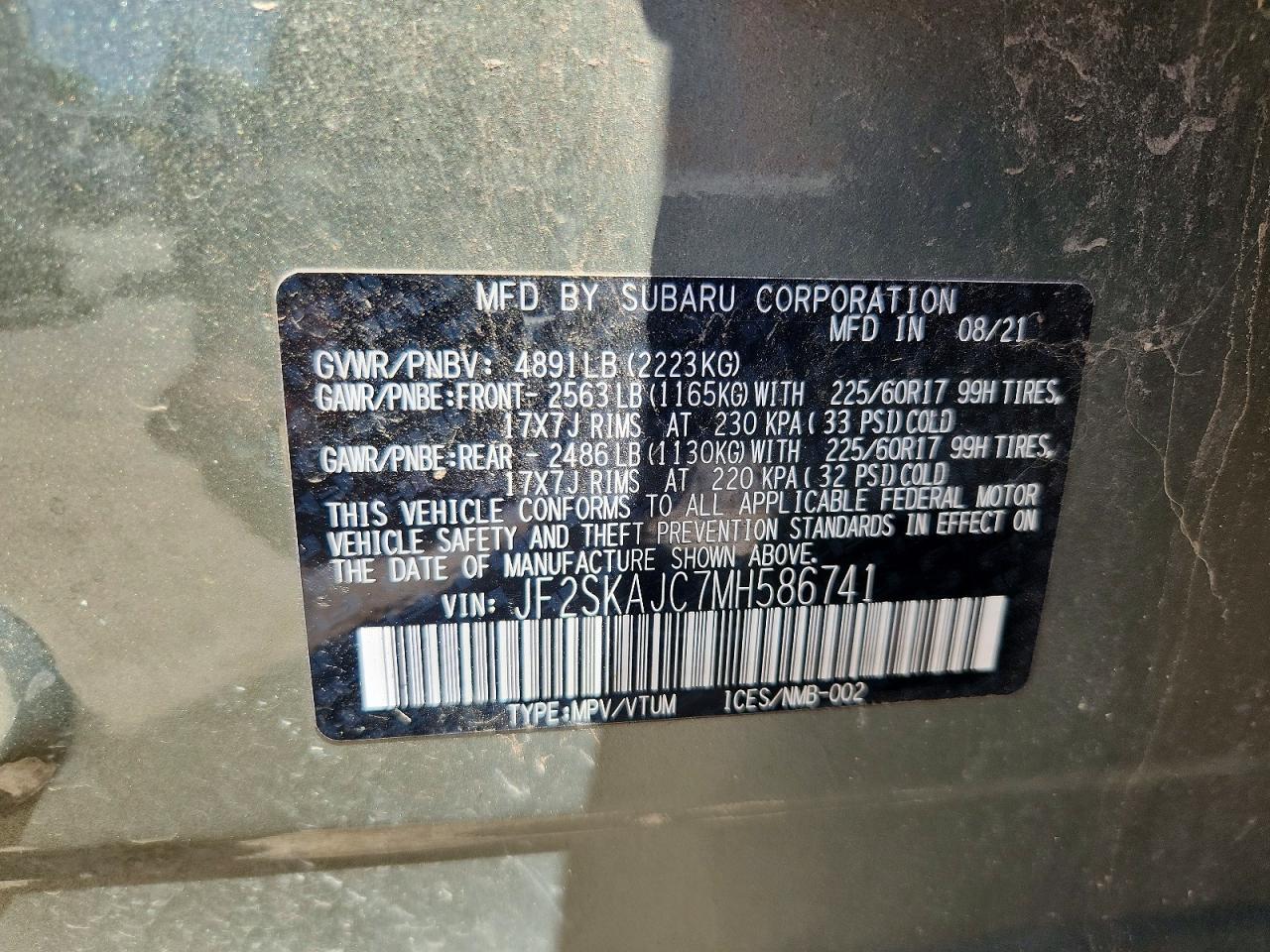 2021 SUBARU FORESTER