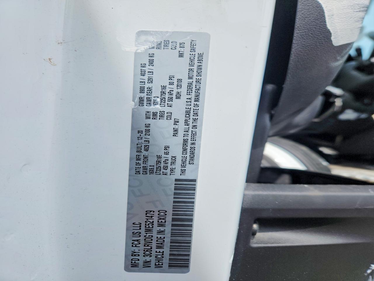 2021 RAM ProMaster 2500