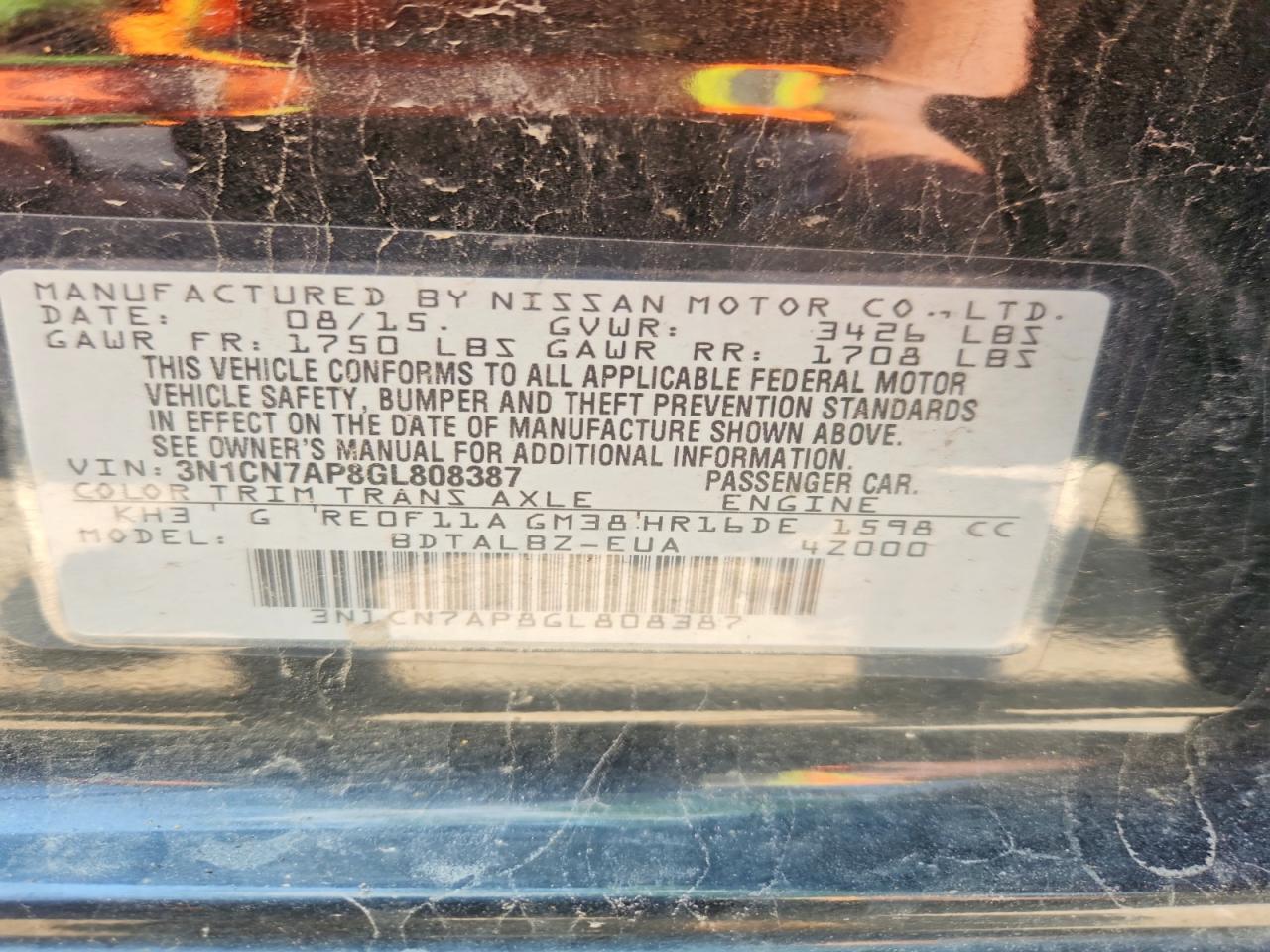 2018 NISSAN VERSA