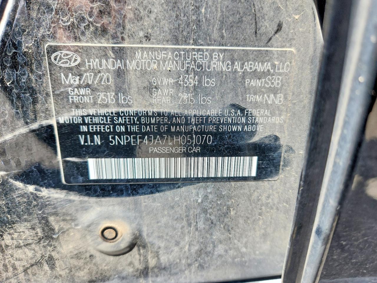 2020 HYUNDAI SONATA