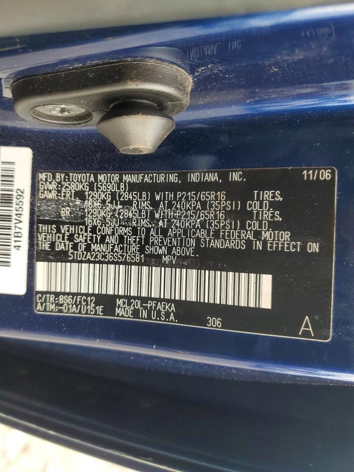 2006 TOYOTA SIENNA