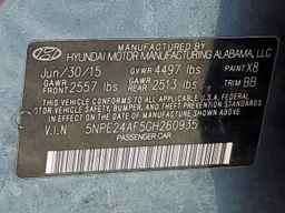 2016 HYUNDAI SONATA
