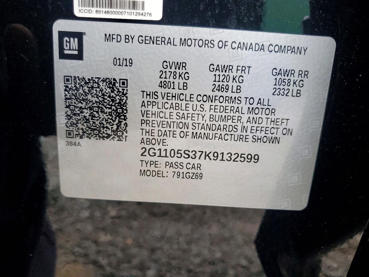 2019 CHEVROLET IMPALA
