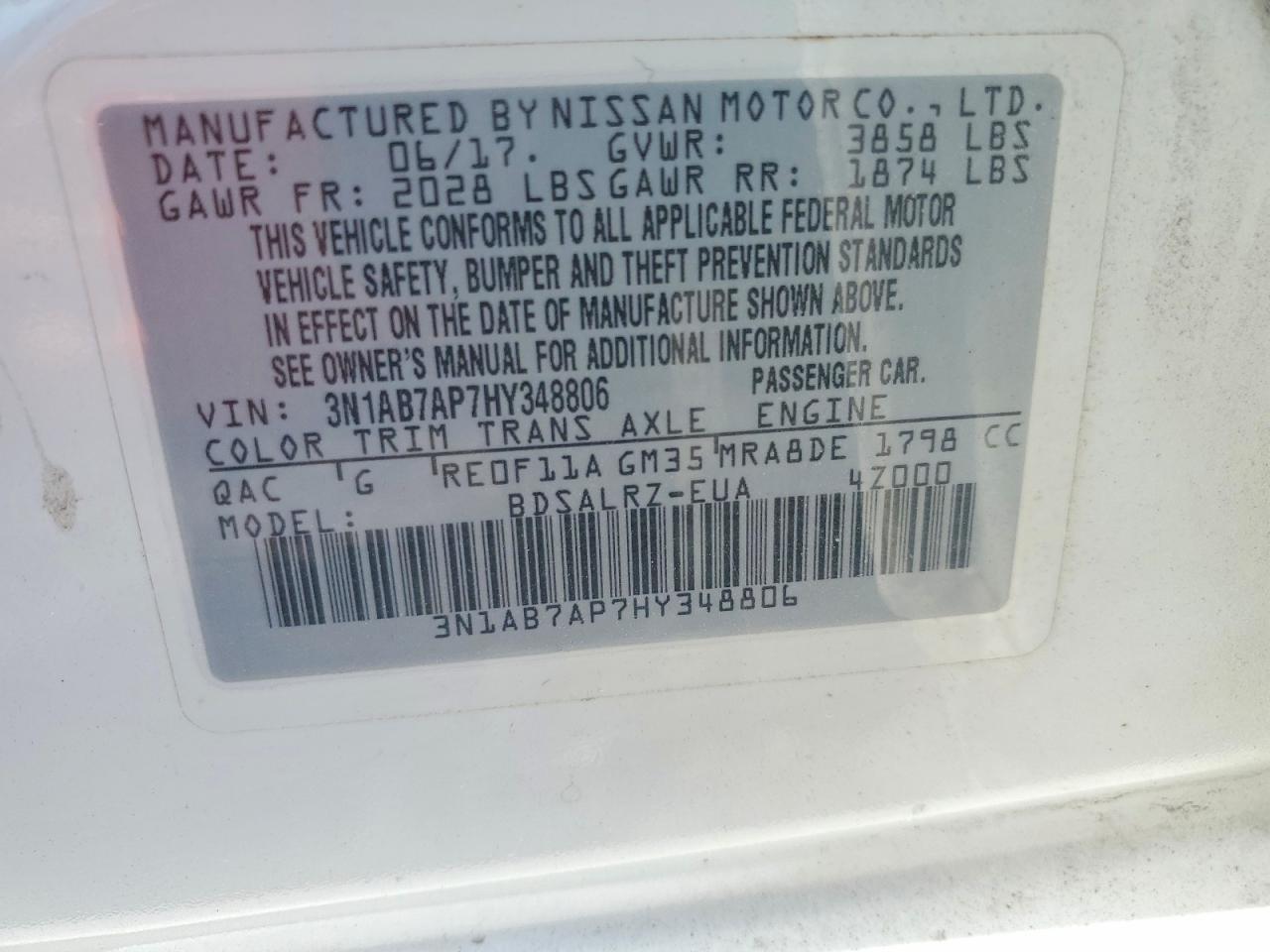 2017 NISSAN SENTRA