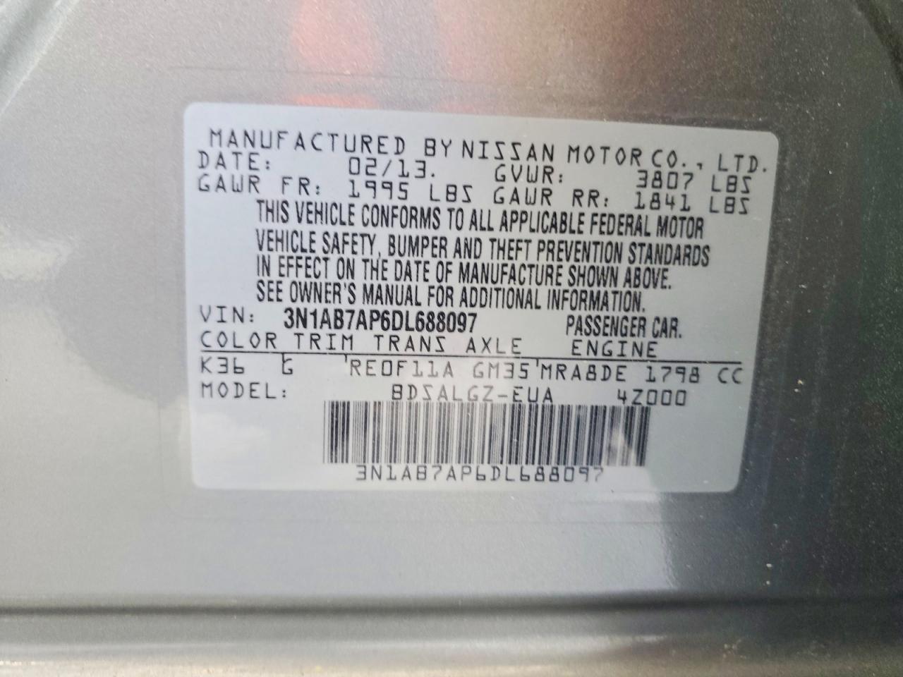 2013 NISSAN SENTRA