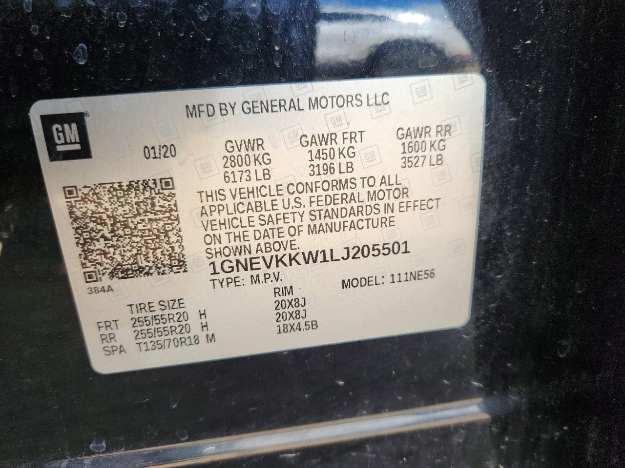 2020 CHEVROLET TRAVERSE