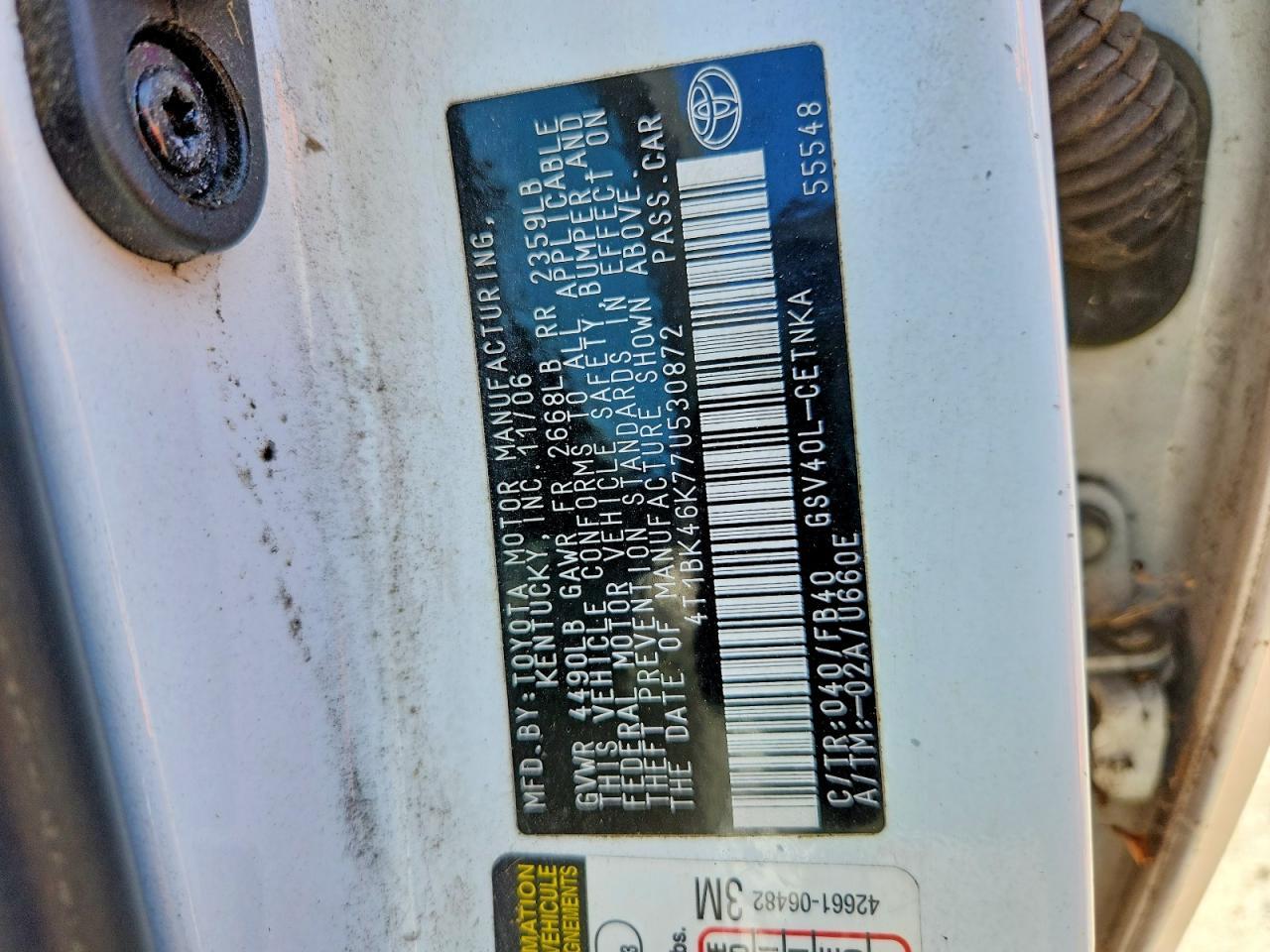 2007 TOYOTA CAMRY