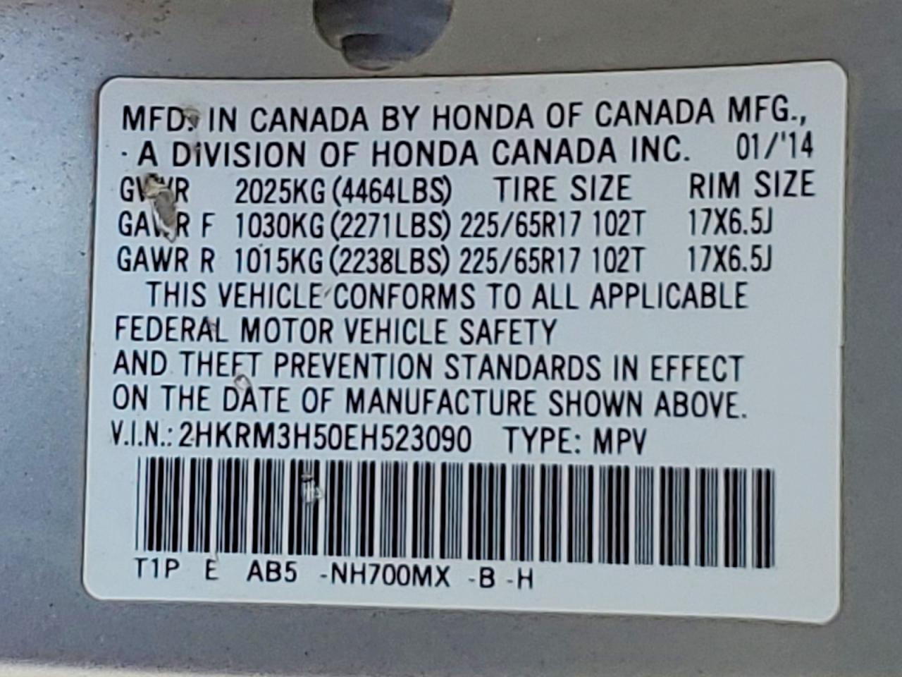 2014 HONDA CR-V