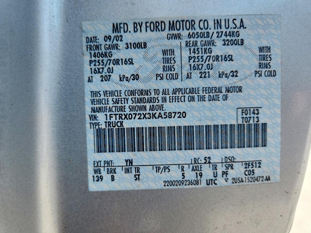 2003 FORD F-150 Lightning