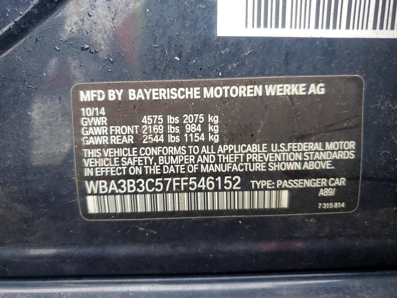 2015 BMW 3 SERIES