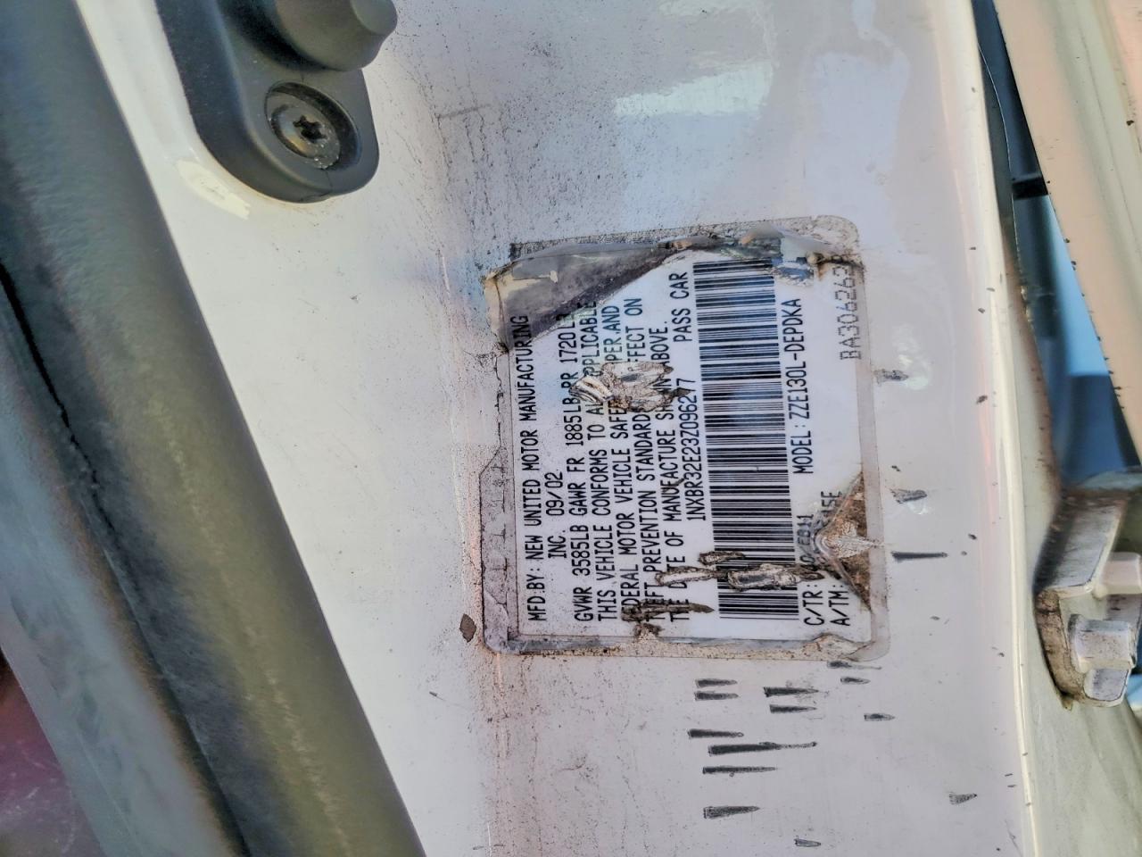 2003 TOYOTA COROLLA