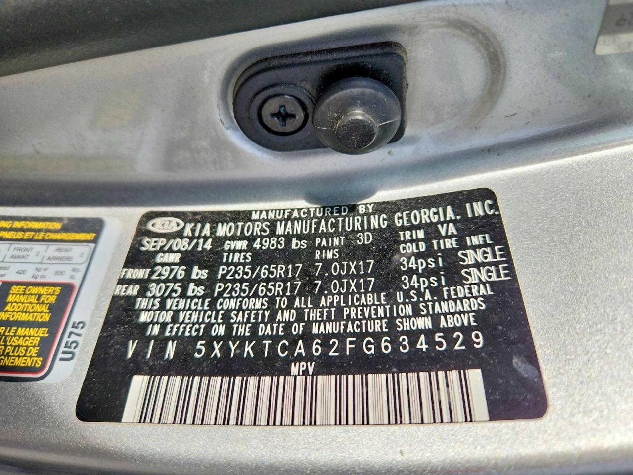 2015 KIA SORENTO