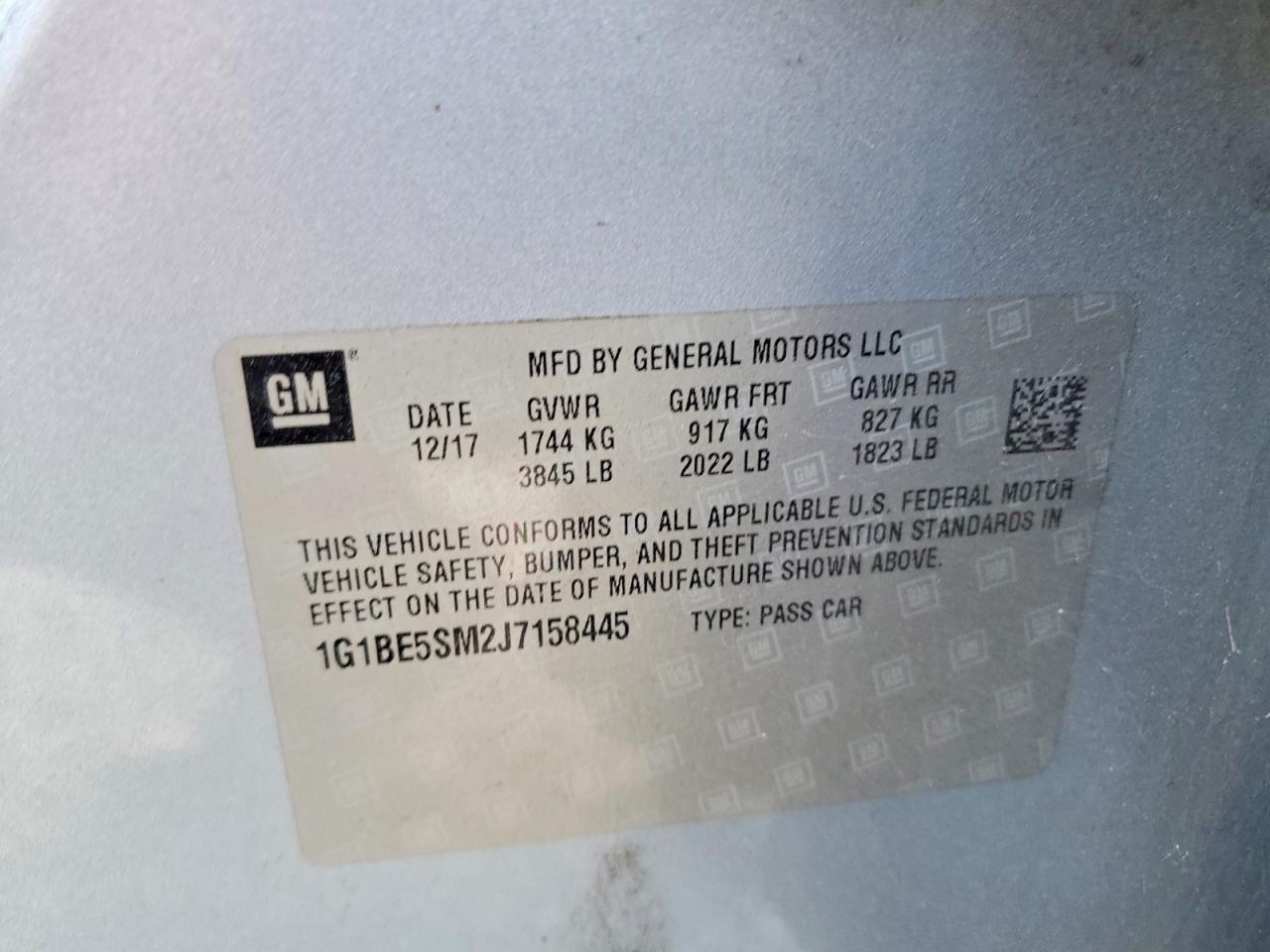2018 CHEVROLET CRUZE