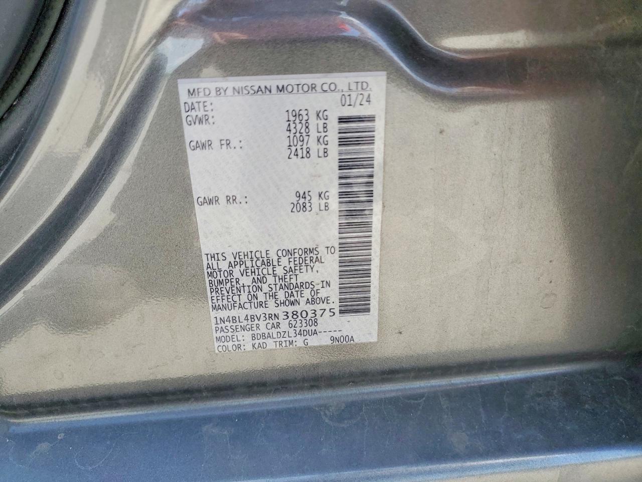 2024 NISSAN ALTIMA