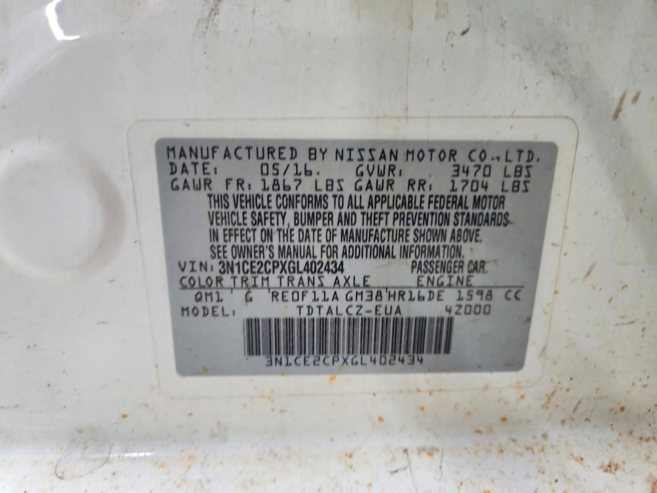 2016 NISSAN Versa Note