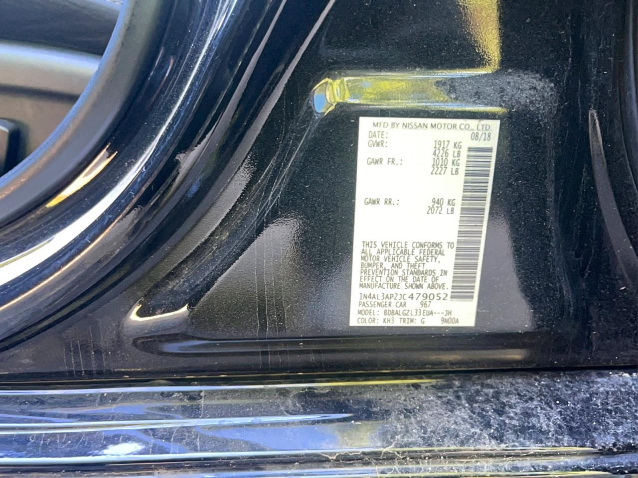 2018 NISSAN ALTIMA