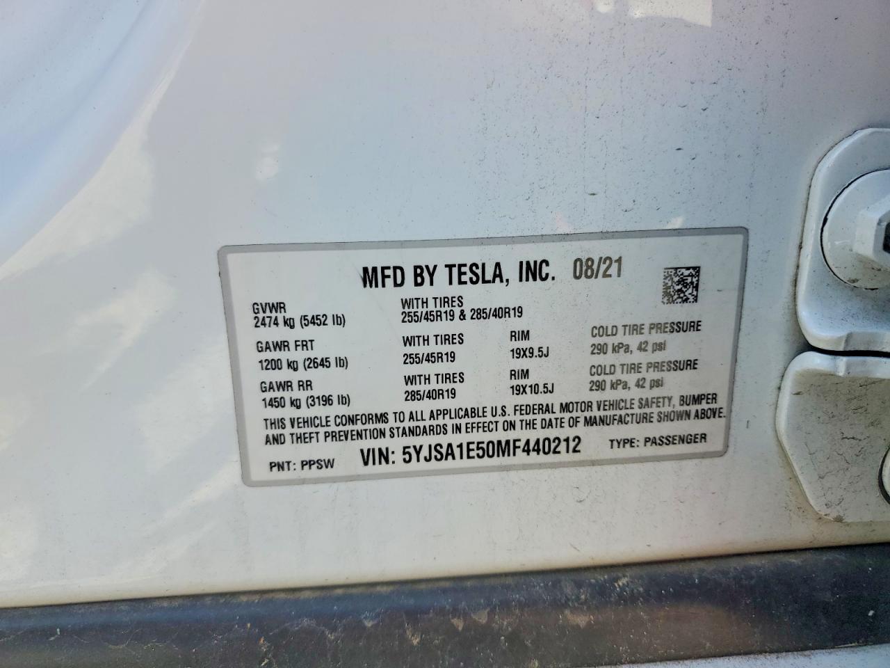 2021 TESLA MODEL S