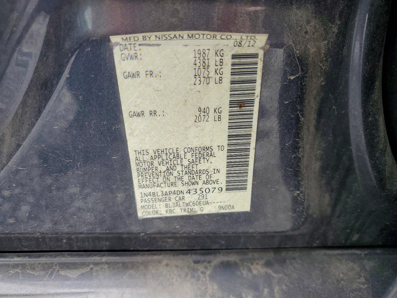 2013 NISSAN ALTIMA