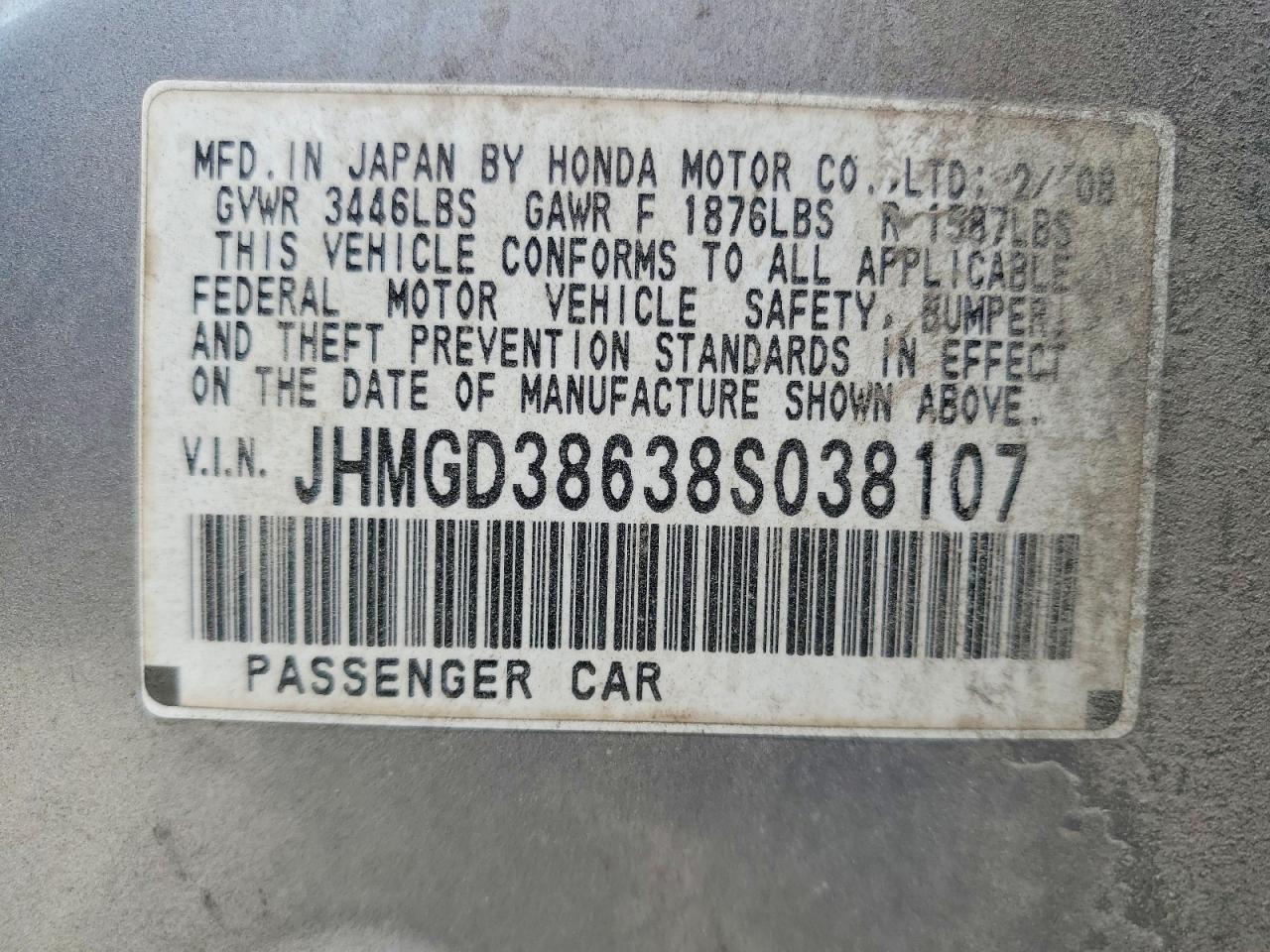 2008 HONDA FIT
