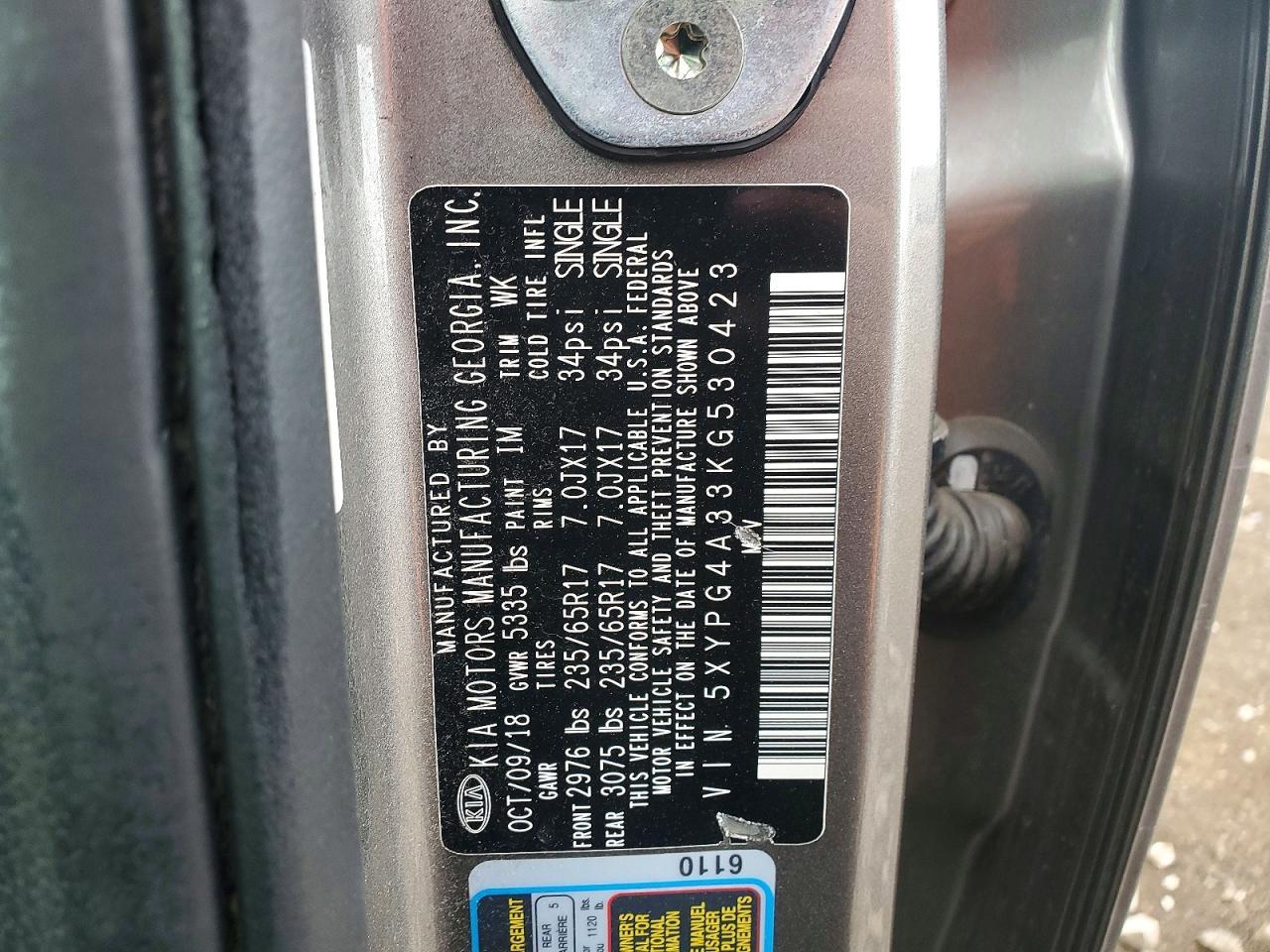 2019 KIA SORENTO