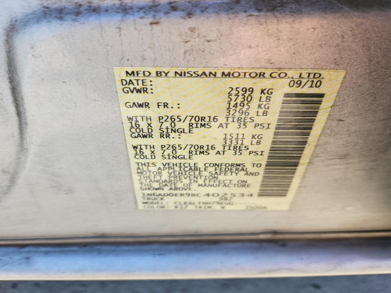 2011 NISSAN Frontier
