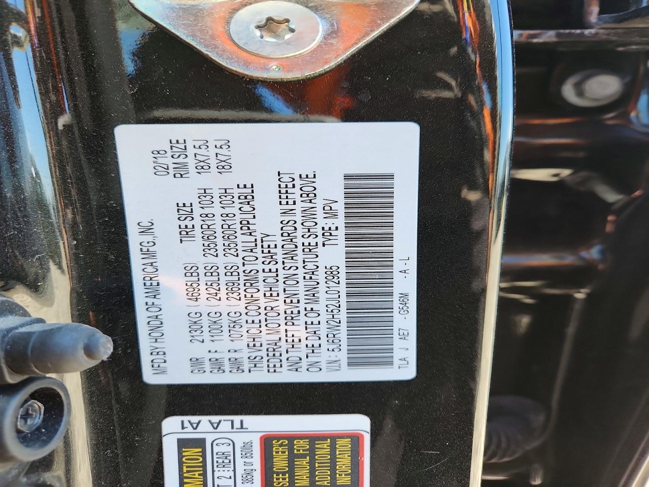2018 HONDA CR-V