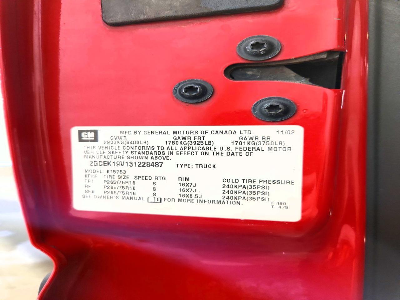 2003 CHEVROLET Silverado