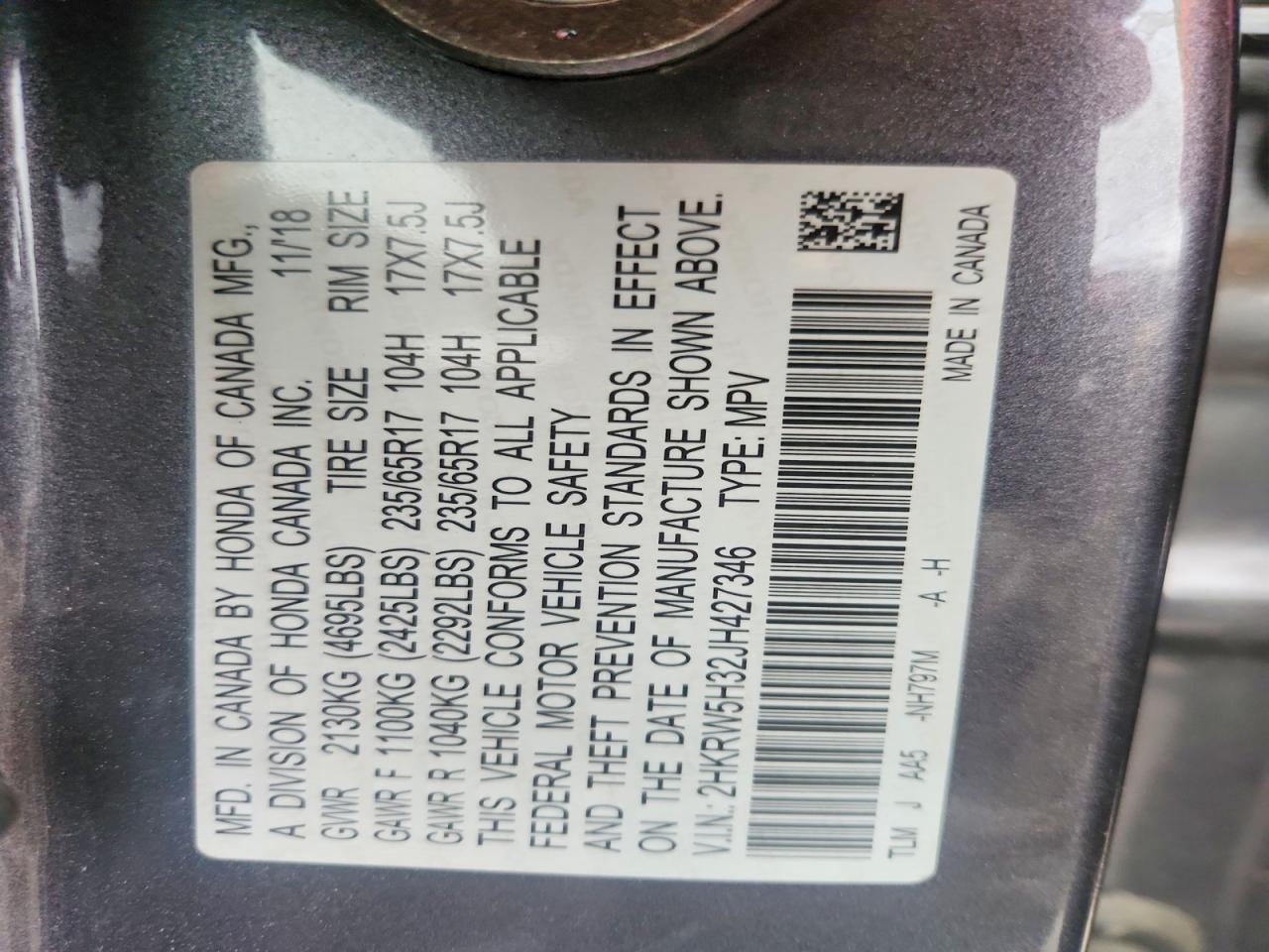 2018 HONDA CR-V