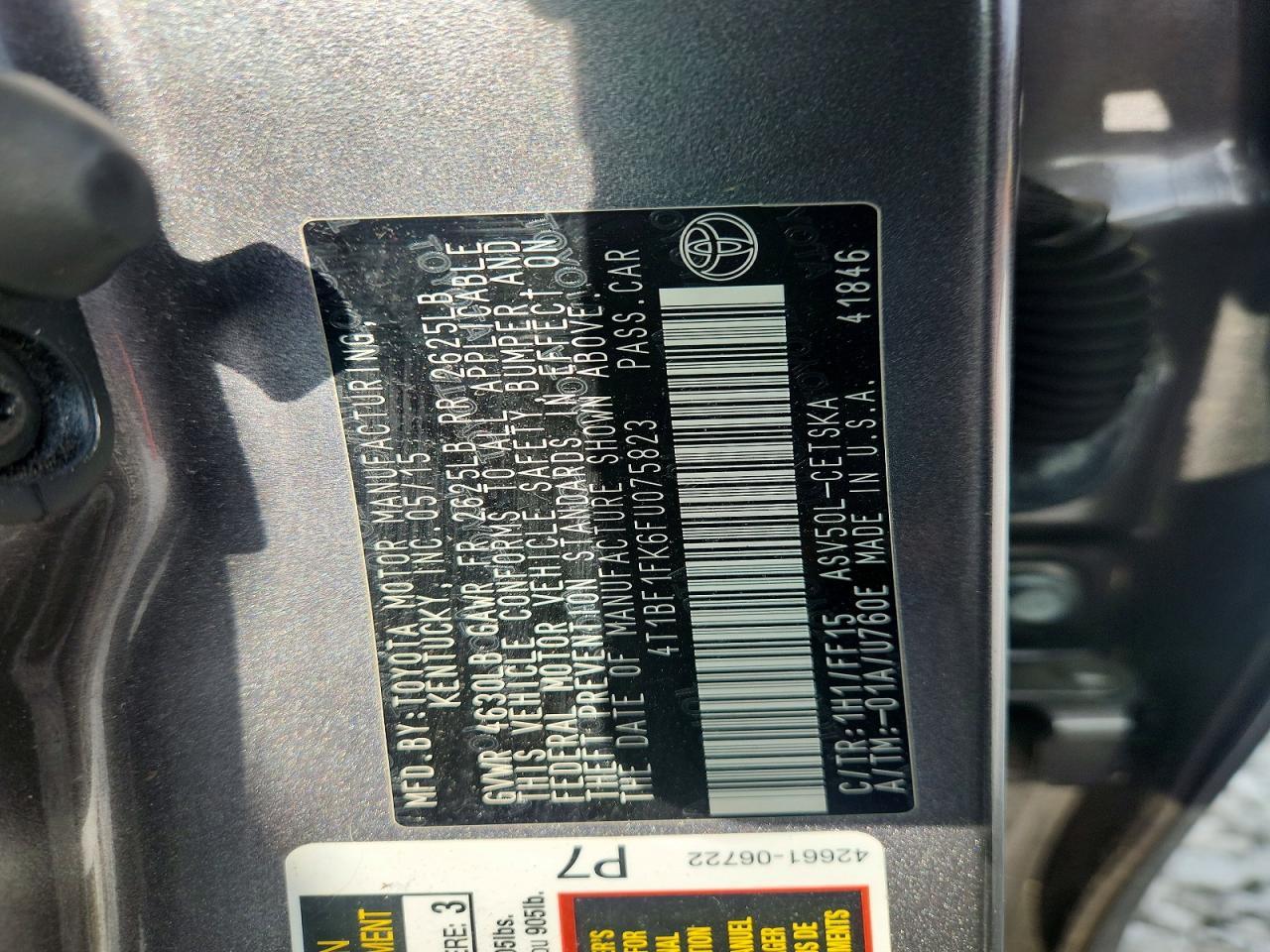 2015 TOYOTA CAMRY