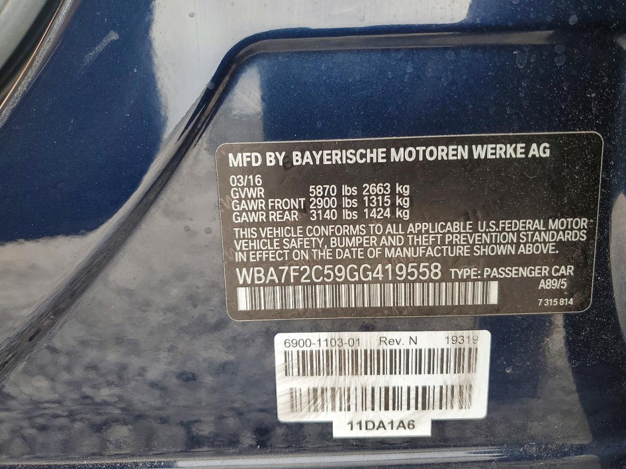 2016 BMW 7 series