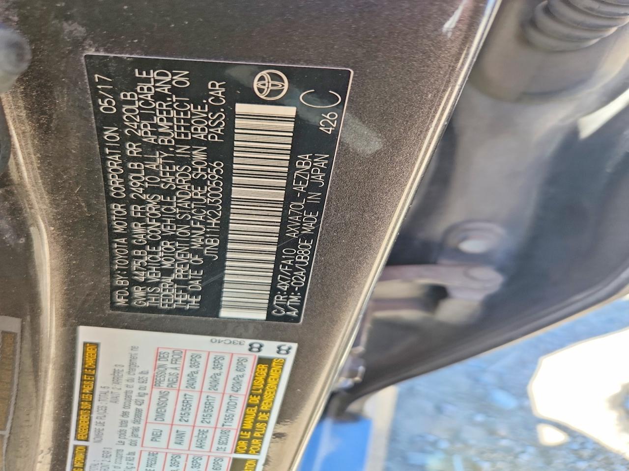 2018 TOYOTA CAMRY