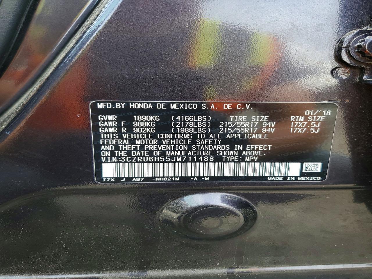2018 HONDA HR-V