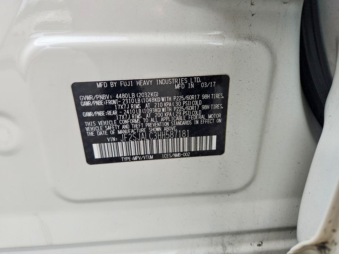 2017 SUBARU FORESTER