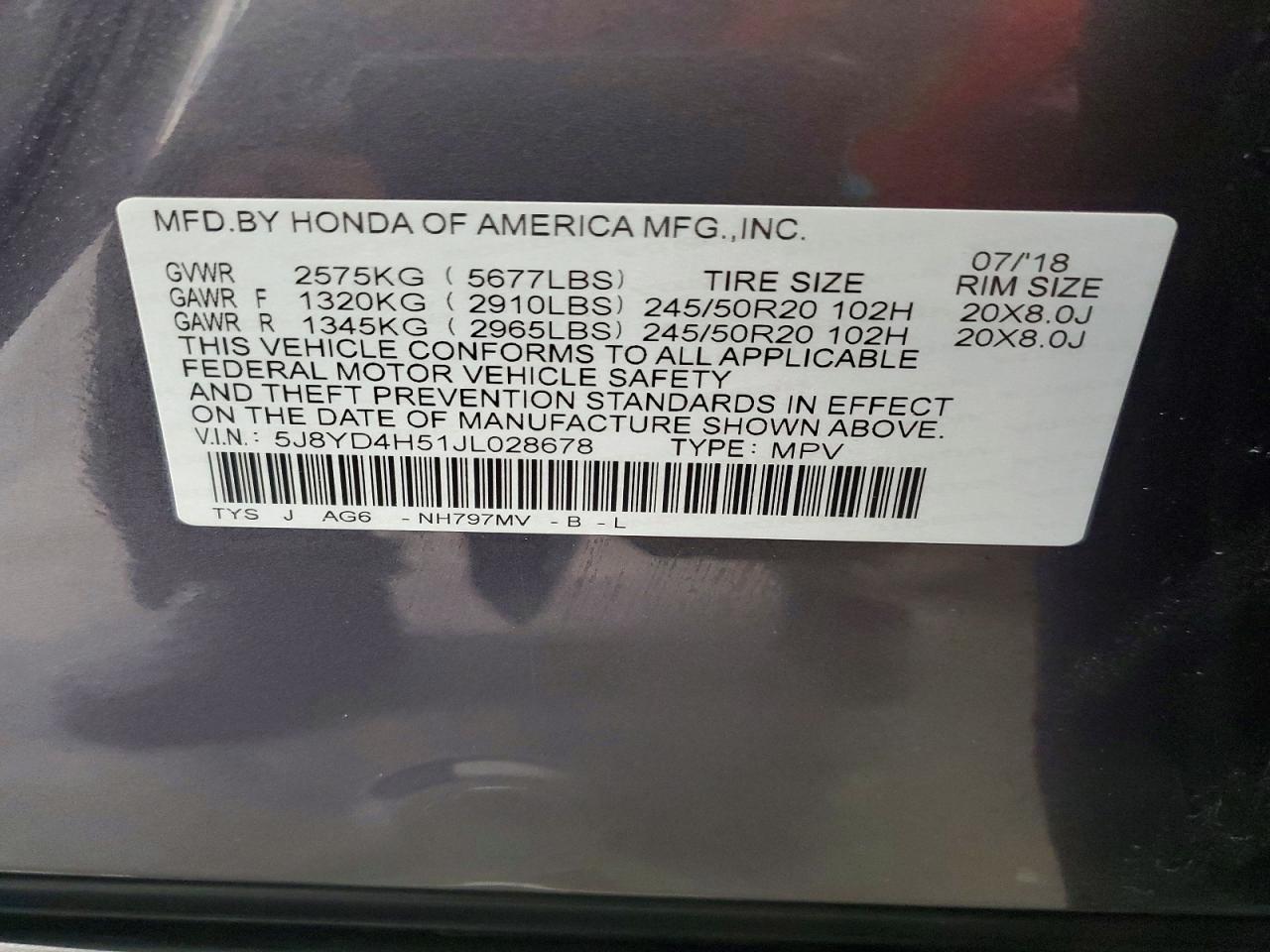 2018 ACURA MDX