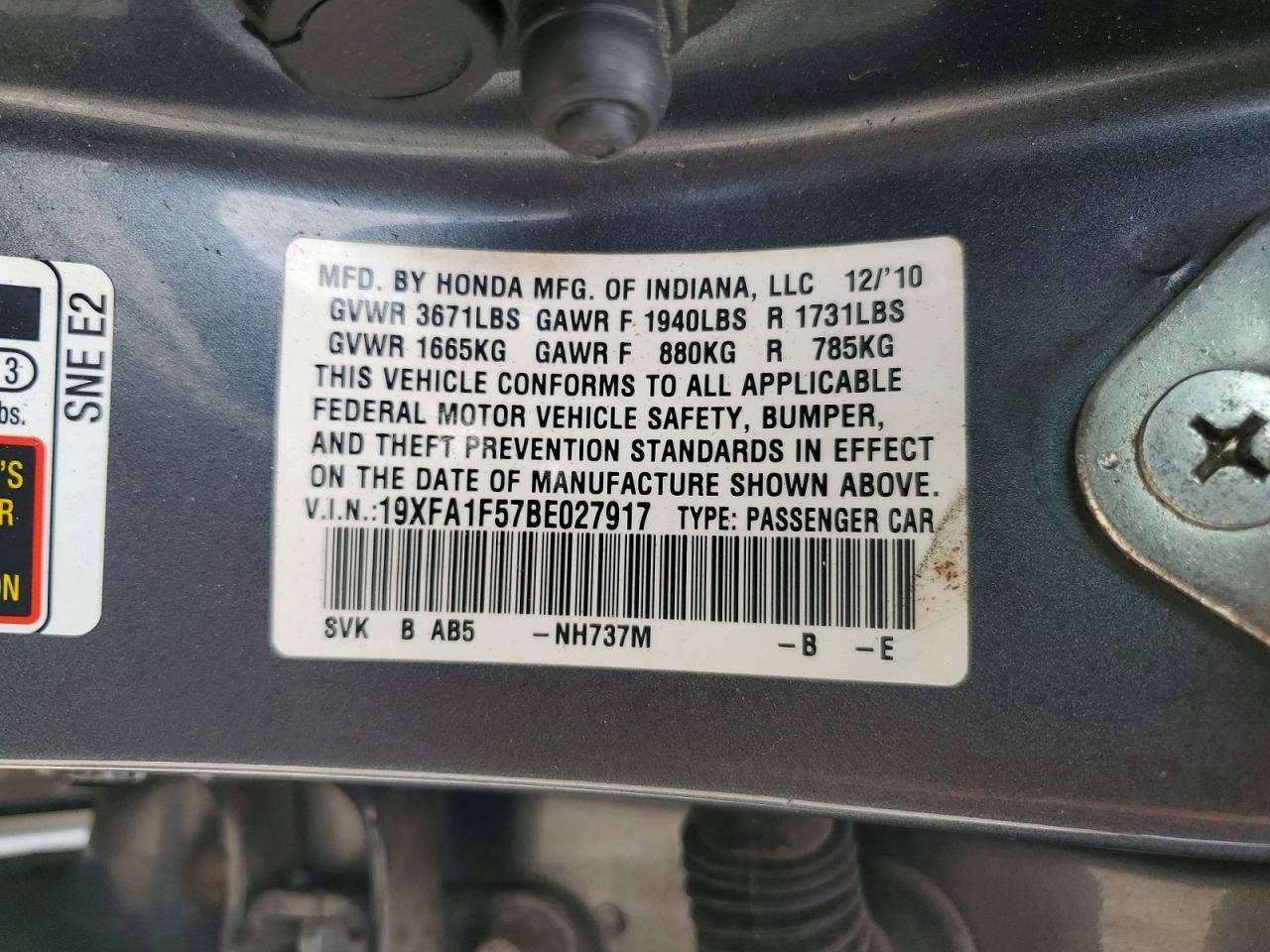 2011 HONDA CIVIC
