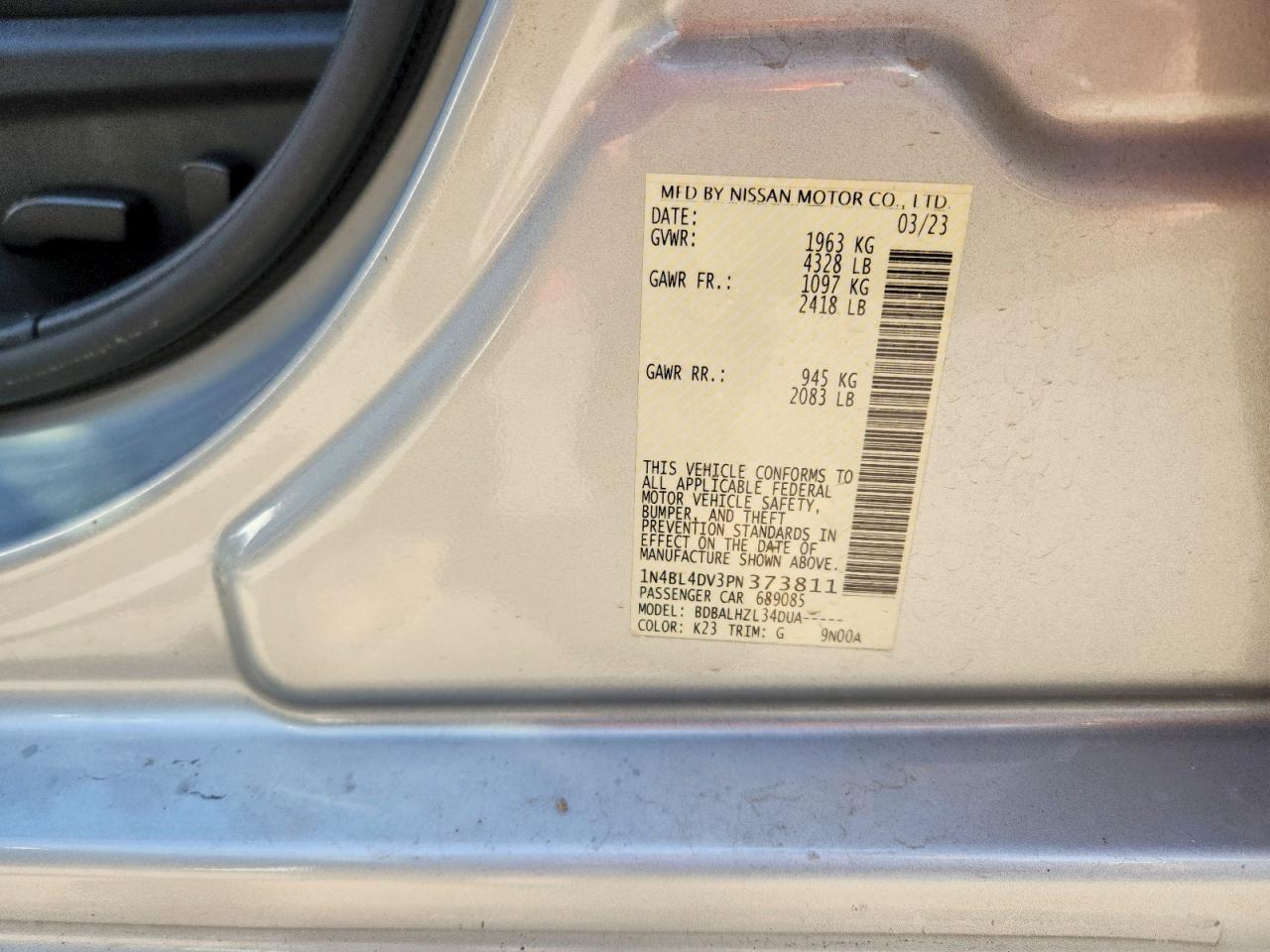 2023 NISSAN ALTIMA