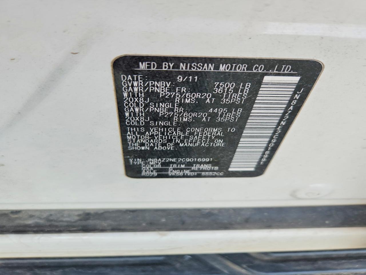 2012 INFINITI QX56
