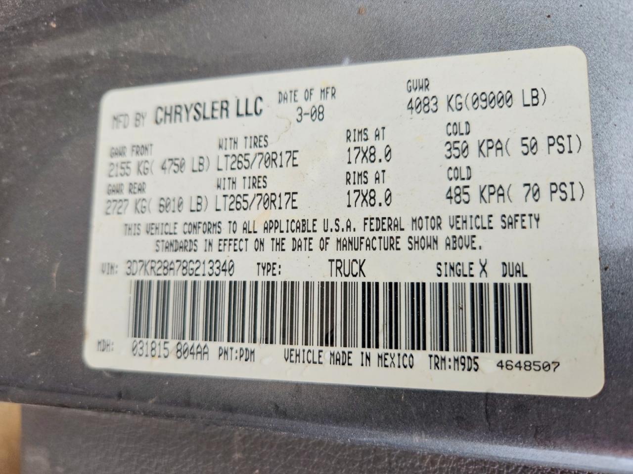 2008 DODGE Ram 2500